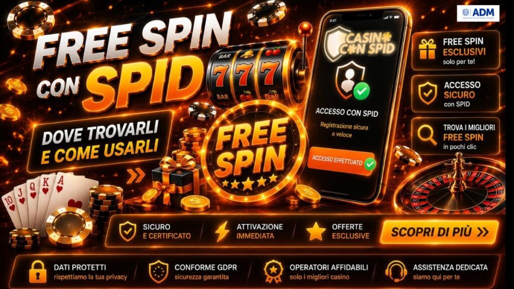 Quali casino offrono free spin con Spid