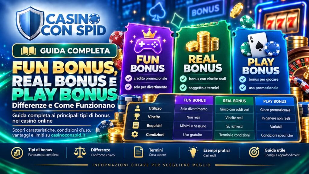 Guida Fun Bonus vs Real Bonus
