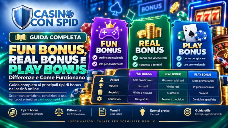Guida Fun Bonus vs Real Bonus