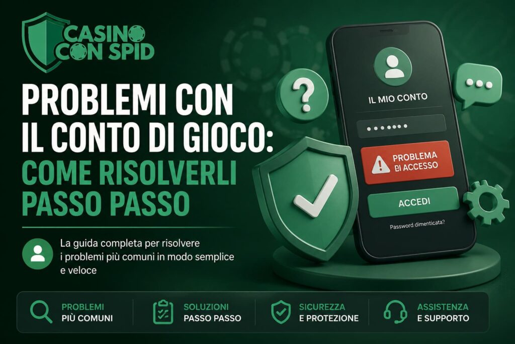 Come risolvere i problemi con il conto di gioco