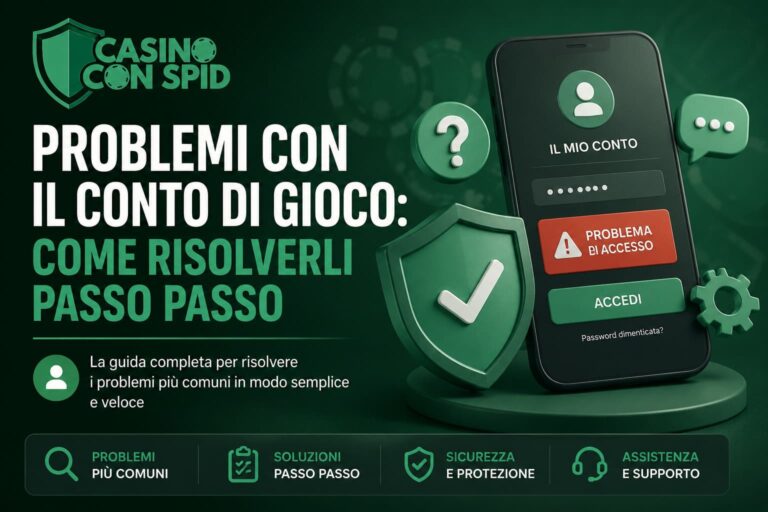 Come risolvere i problemi con il conto di gioco